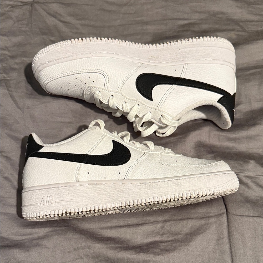 Nike Air Force 1 White with Black Swoosh